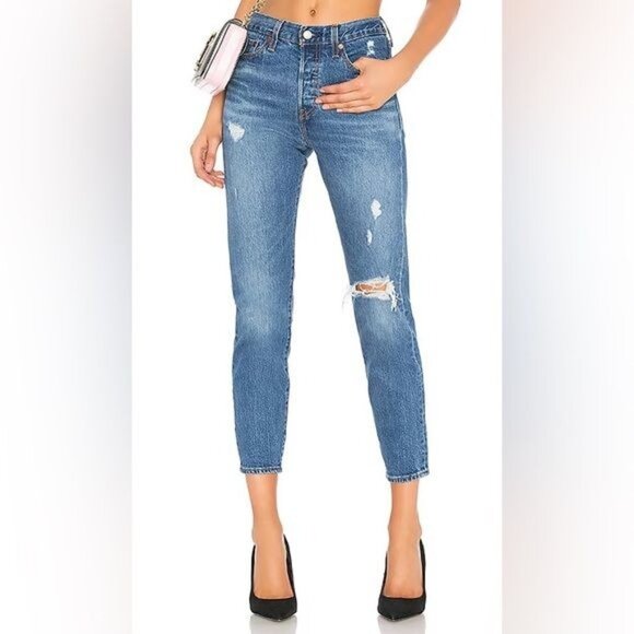 Levi’s Wedgie Icon Fit high waisted distressed mom jeans 28 - Picture 1 of 8